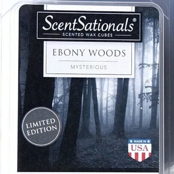 ScentSationals Ebony Woods Mysterious Wax Cubes LE 2.5 oz Discontinued NEW - Picture 2 of 4